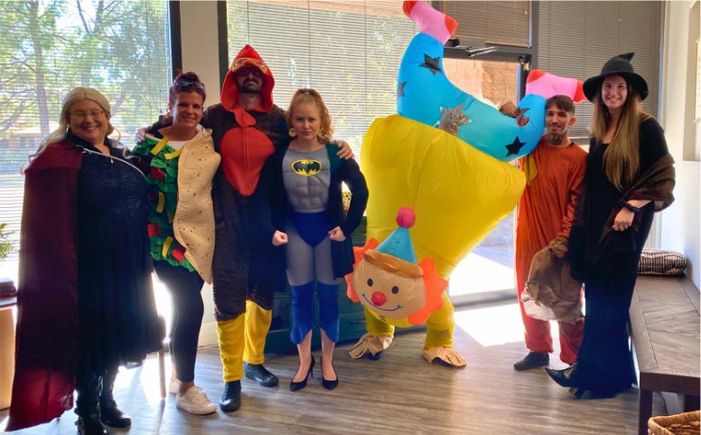 NorthSight Recovery team members dressed up in costumes for Halloween